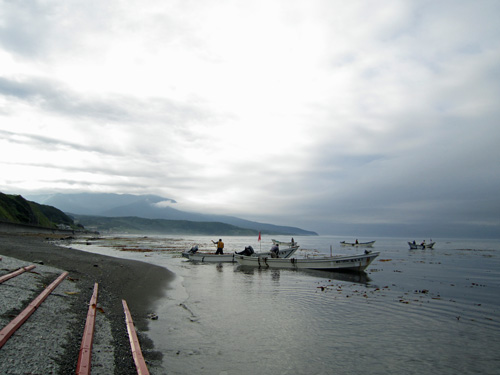 昆布漁・平宇からアポイを望.jpg