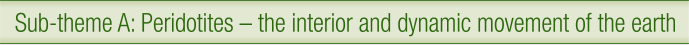 Theme A: Learning about and enjoying the earth's transformation from peridotites
