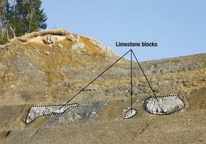 Limestone blocks in Matsuokazawa